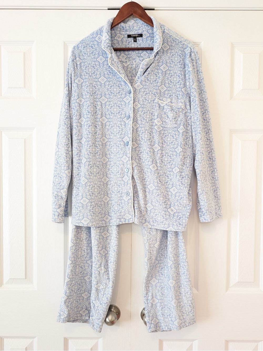 Blue & White Pajamas
